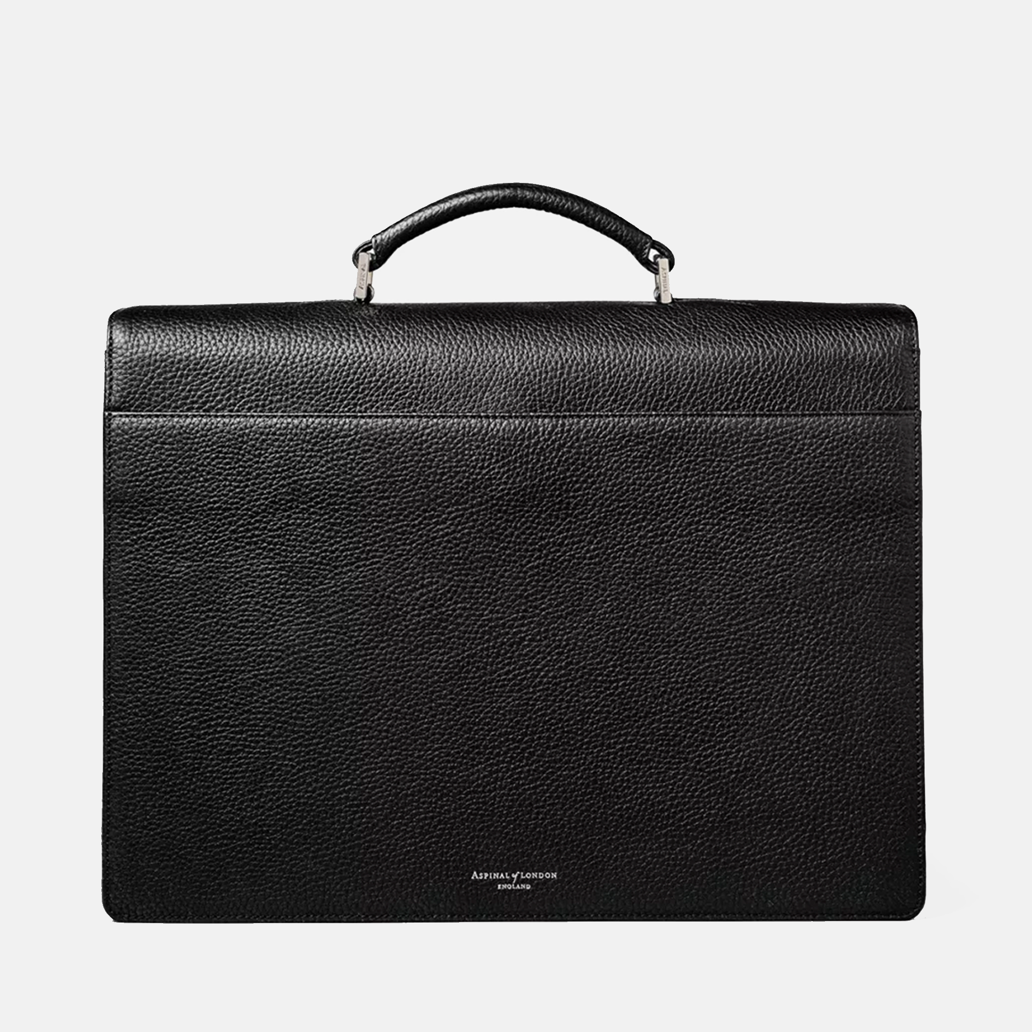 City grained-leather messenger bag back