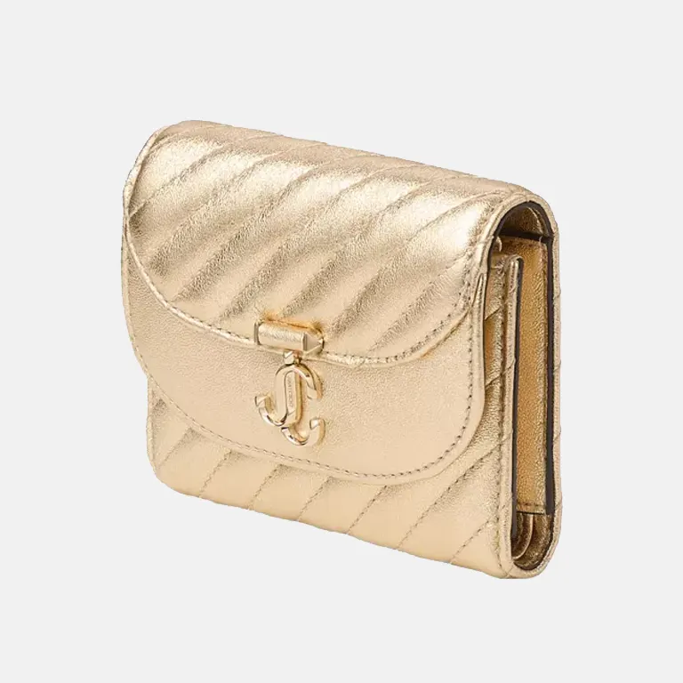 Curve Marinda Quilted Metallic Leather Wallet ack