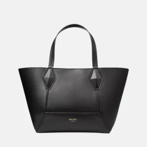 Diamond logo-embossed leather tote bag front
