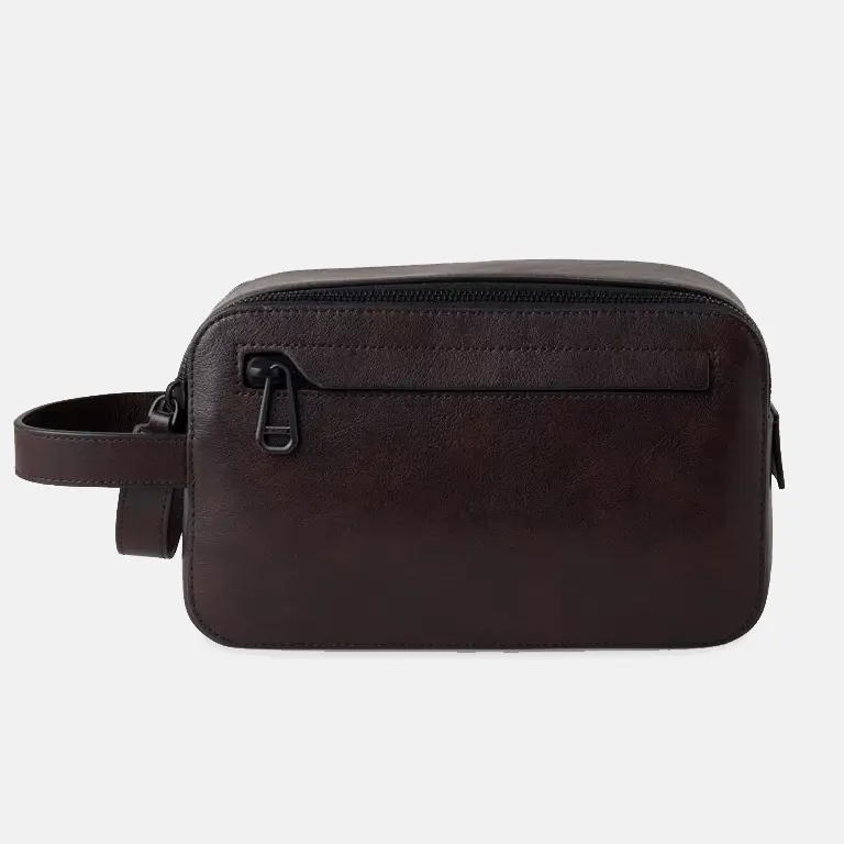 double-zip-leather-wash-bag
