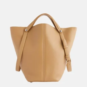 Dress-Age Medium brown Leather Tote Bag front