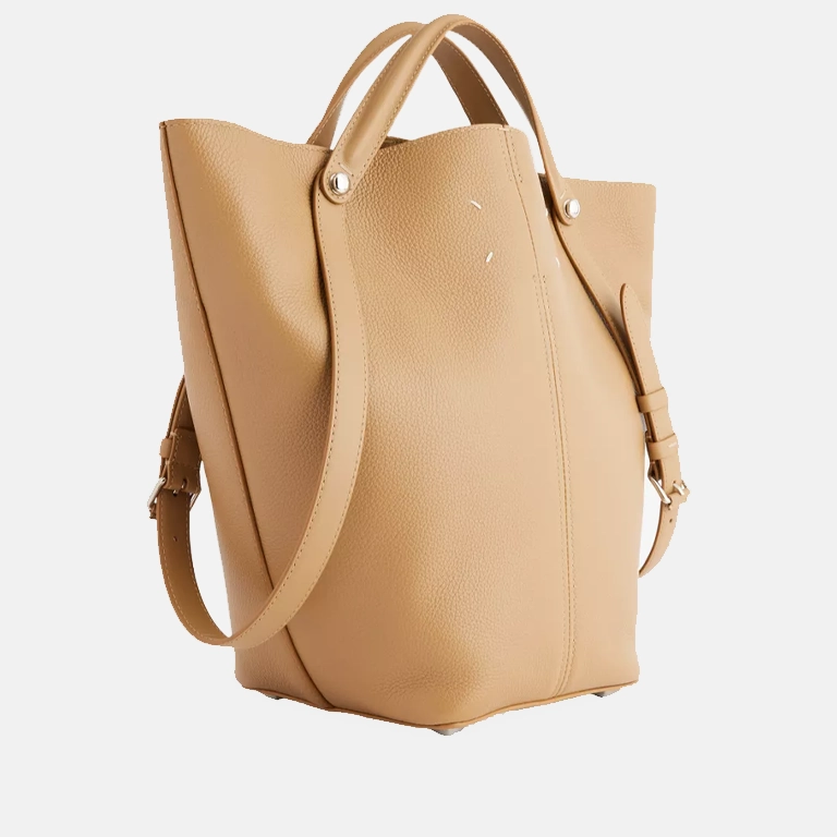 Dress-Age Medium brown Leather Tote Bag sde
