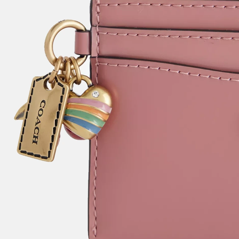 Essential Charm Leather Card Holder zip