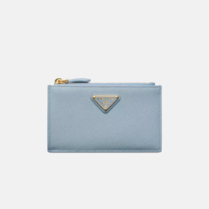 Graphic-Print Leather Card Holder front blue