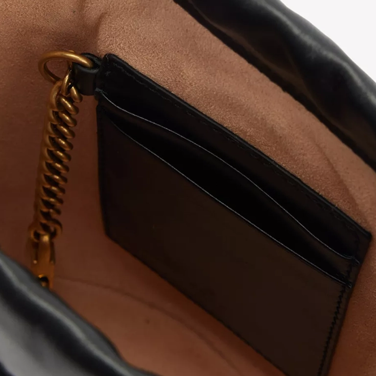 Gucci GG Marmont Leather Bucket Bag pocket