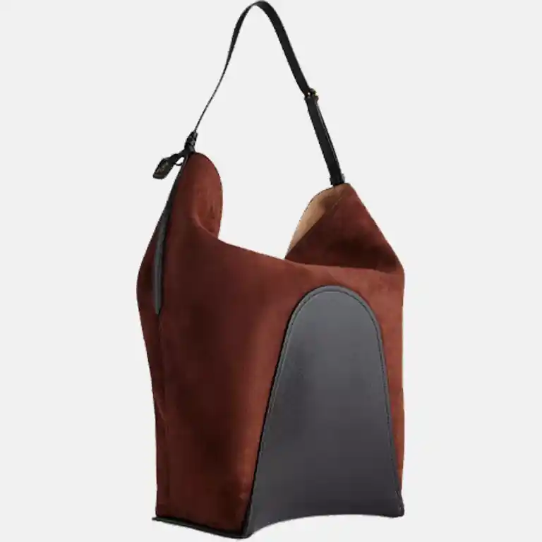 Hip Large Suede Bucket Bag front