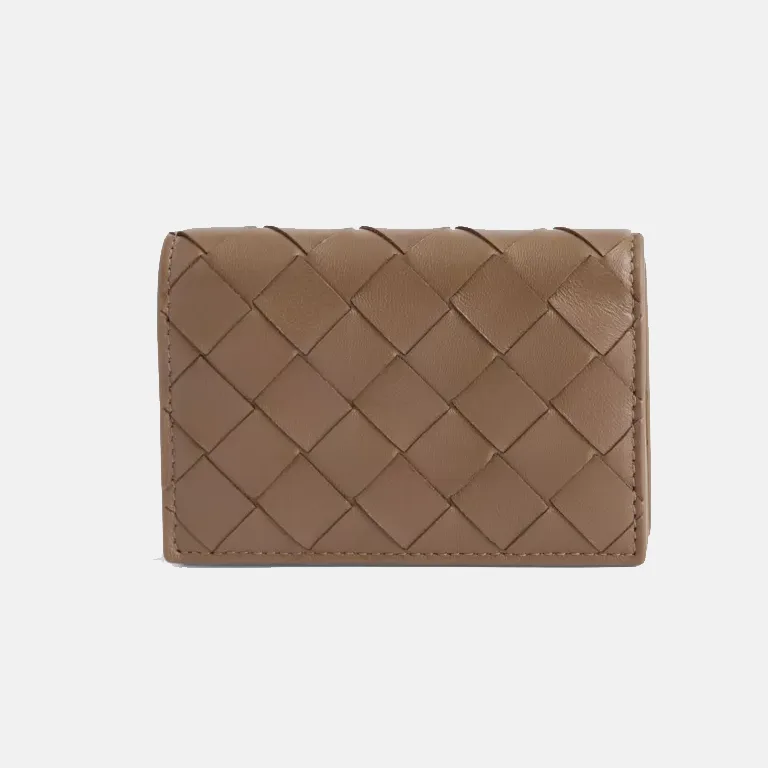 Intrecciato Business leather card holder back