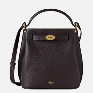 Islington Small Leather Bucket Bag brown front