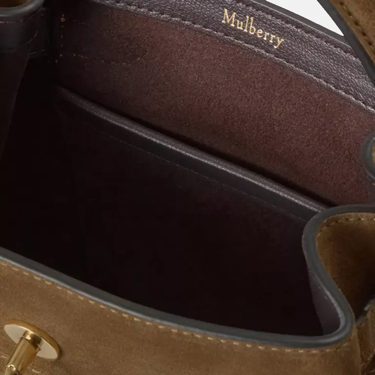 Islington Suede Bucket Bag front