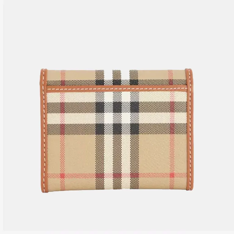 Lancaster Check-Print Faux-Leather Wallet back