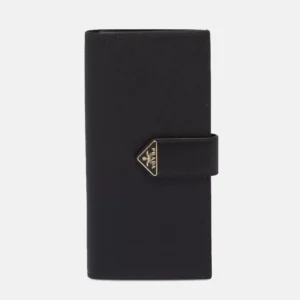 Large Saffiano and Smooth Leather Wallet front