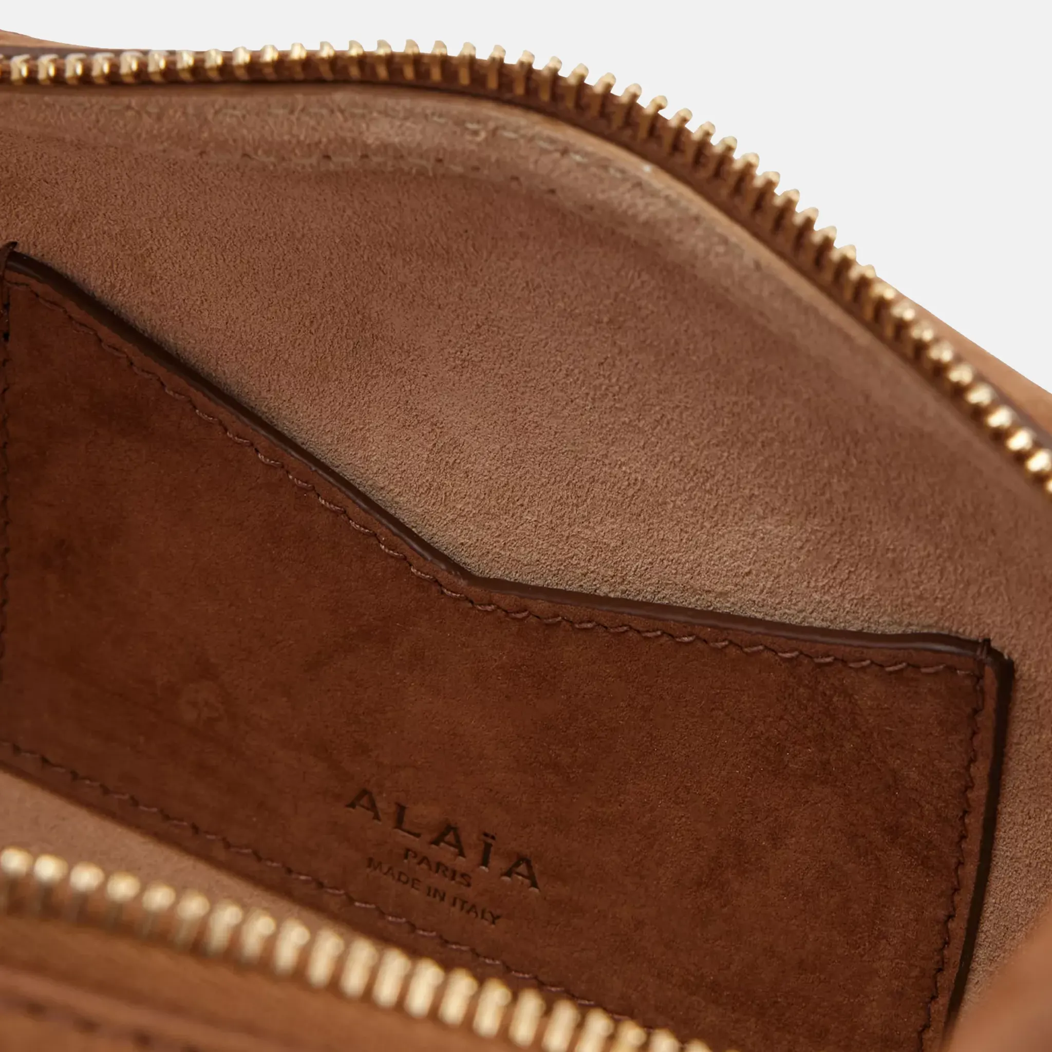 Le Teckel medium shoulder leather bag Inside