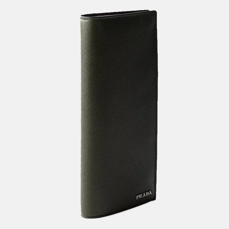 Logo-Embellished Saffiano-Leather Wallet side
