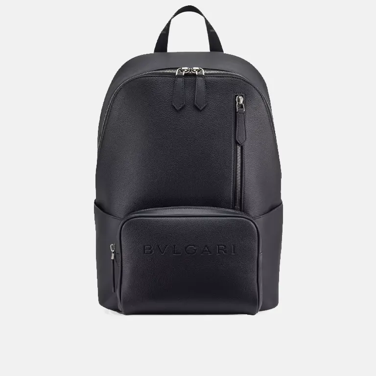 black-logo-embossed-leather-backpack