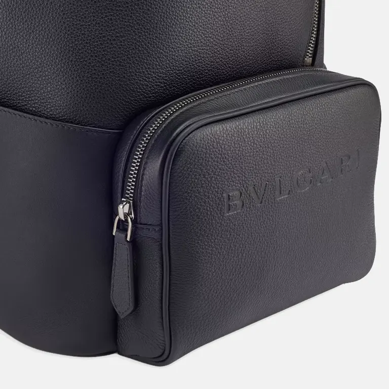 Logo-embossed leather backpack sidwe