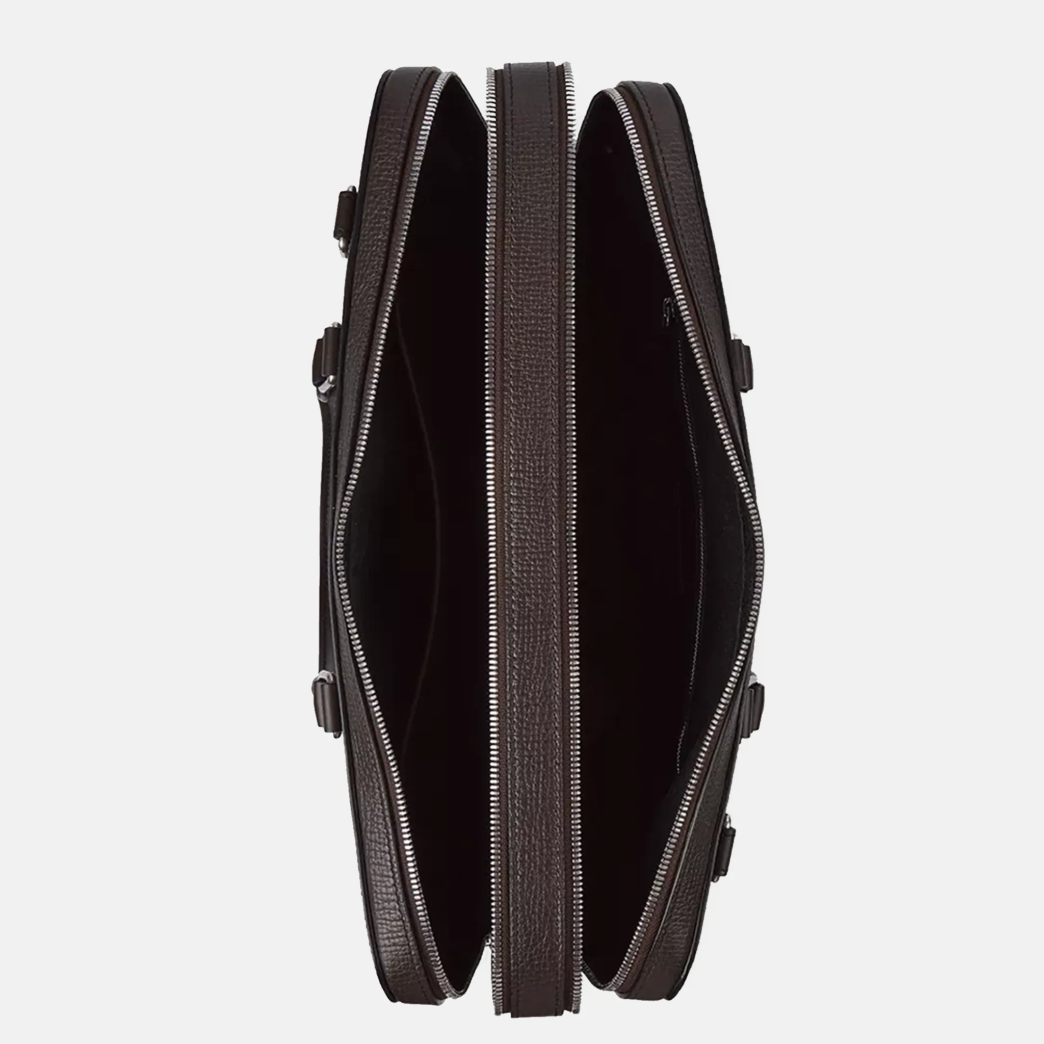 Ludlow Large Leather Briefcase opem