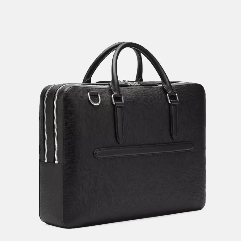 Ludlow Large grained-leather briefcase side