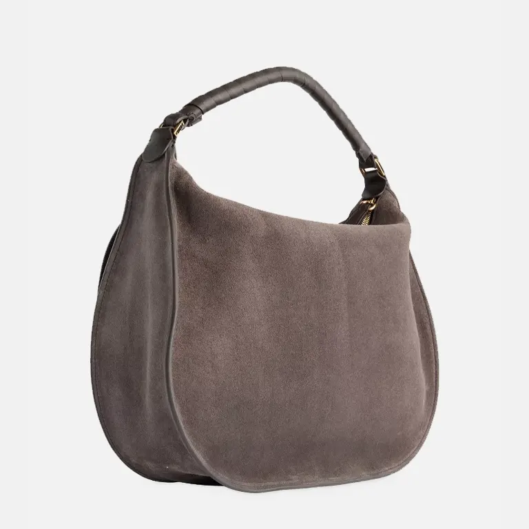 Marcie Hobo Large Suede Top-Handle Bag back