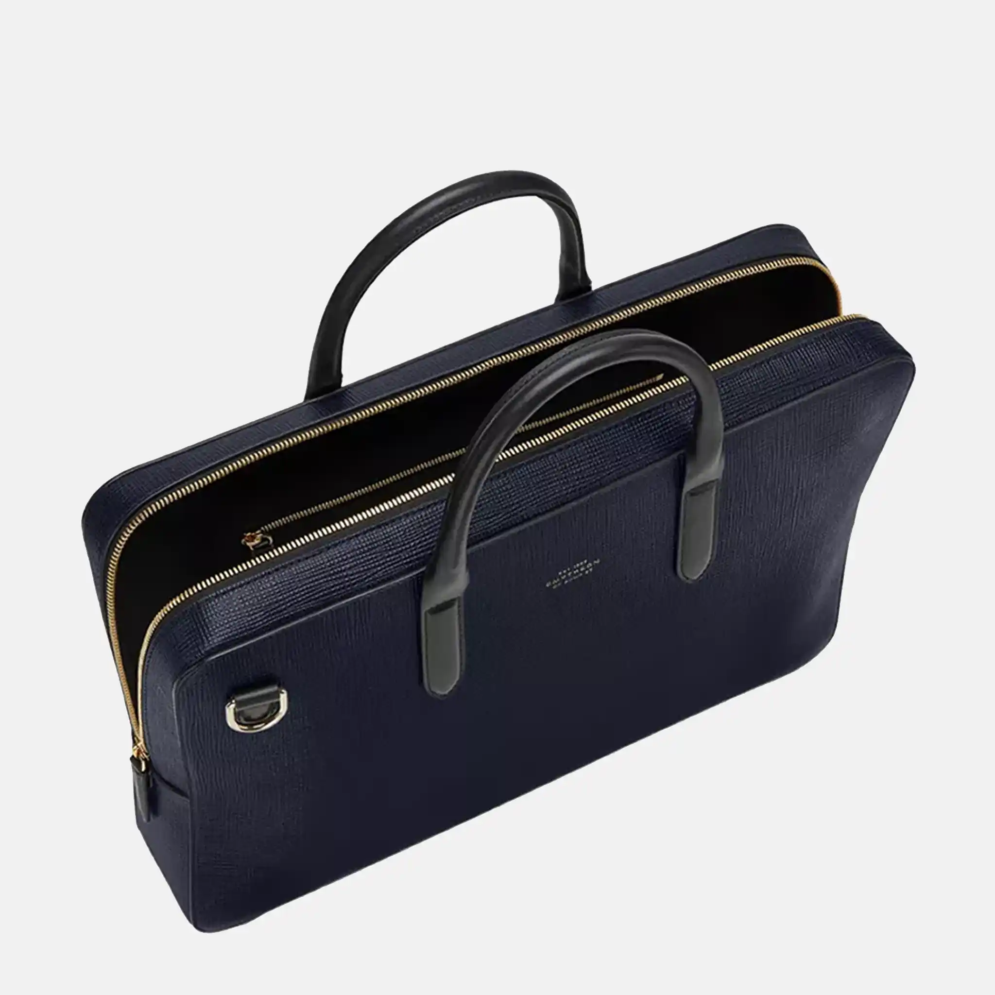 Panama Slim Leather Briefcase open