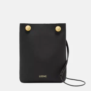 Pebble branded leather cross-body pouch front