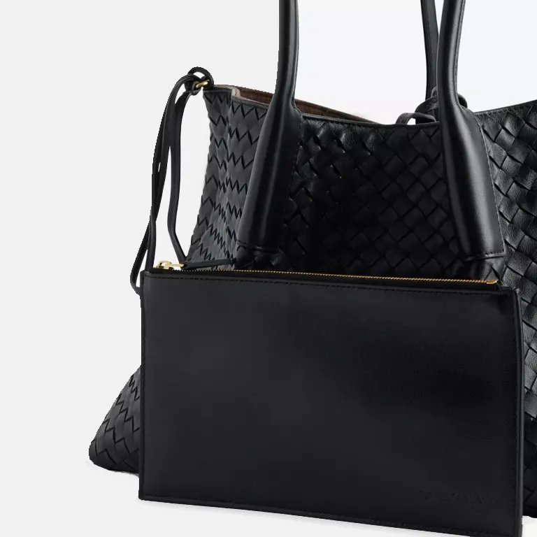 Pinacoteca Reversible Leather Shoulder Bag side