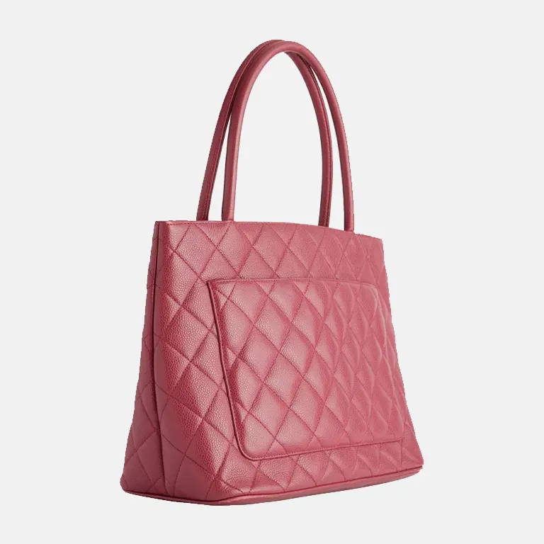 Pre-Loved Chanel Medallion Leather Tote Bag back