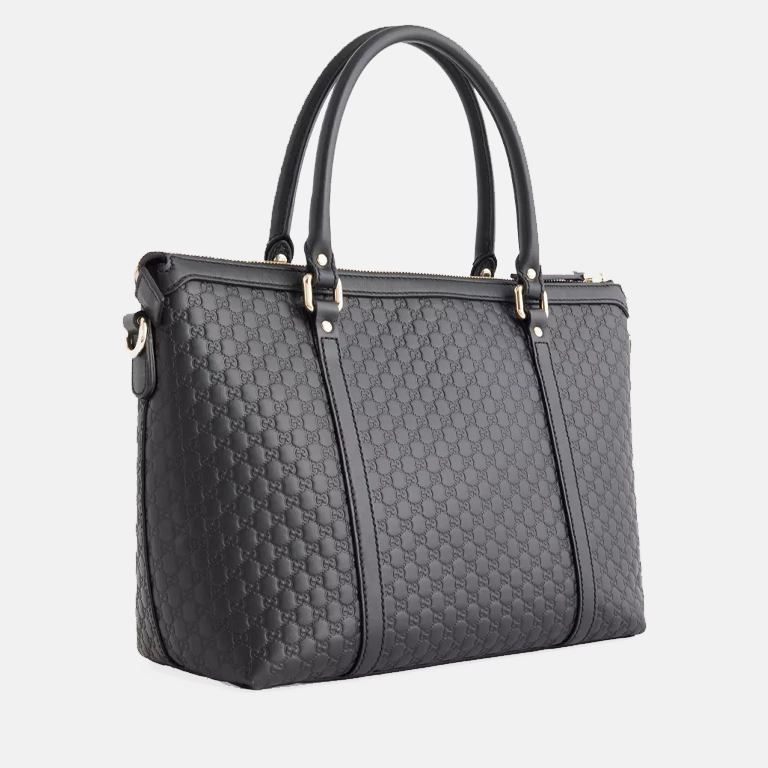 Pre-Loved Gucci Micro GG Canvas Tote Bag back