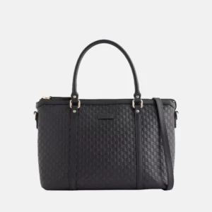 Pre-Loved Gucci Micro GG Canvas Tote Bag front