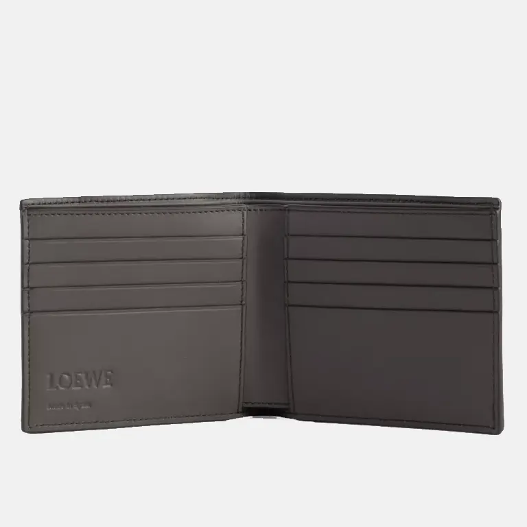 Puzzle Bifold Leather Wallet open