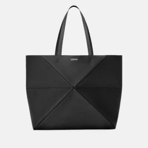 Puzzle Fold Large Leather Tote Bag front