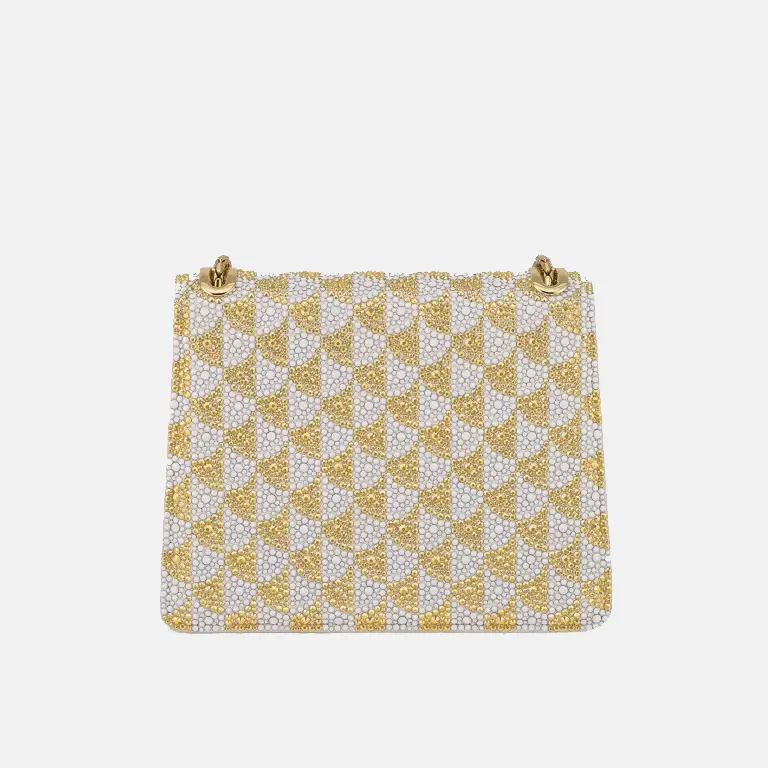 Serpenti Forever Day-to-Night Small Crystal and Leather Shoulder Bag back