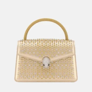 Serpenti Pallini Mini Leather Top-Handle Bag front