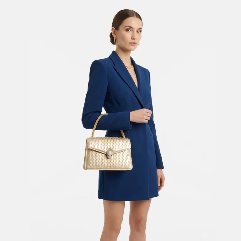 Serpenti Pallini Mini Leather Top-Handle Bag model