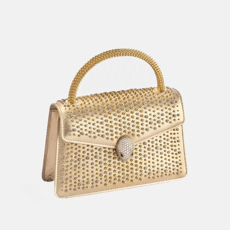 Serpenti Pallini Mini Leather Top-Handle Bag side