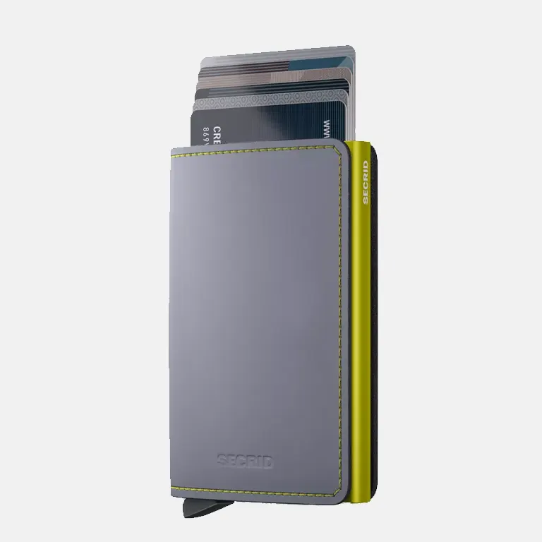 Slimwallet Matte Leather Wallet card
