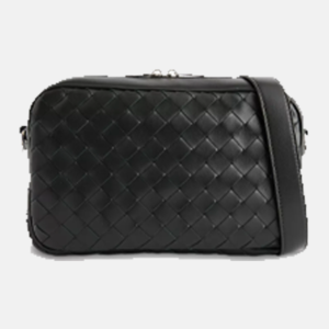 Small Intrecciato Leather Camera Bag back