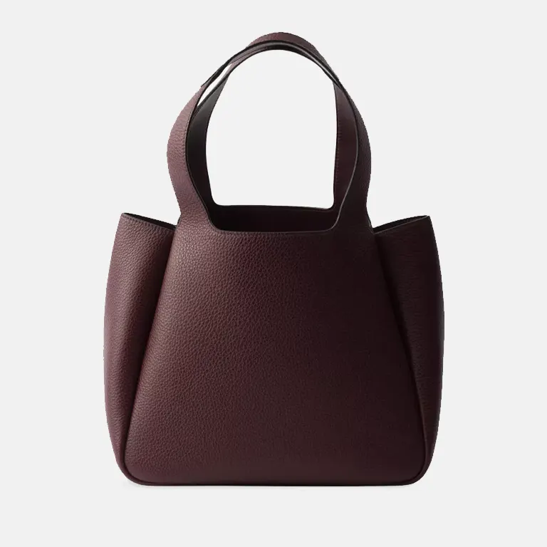 Small Leather Tote Bag red bak