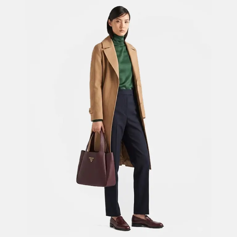 Small Leather Tote Bag red model