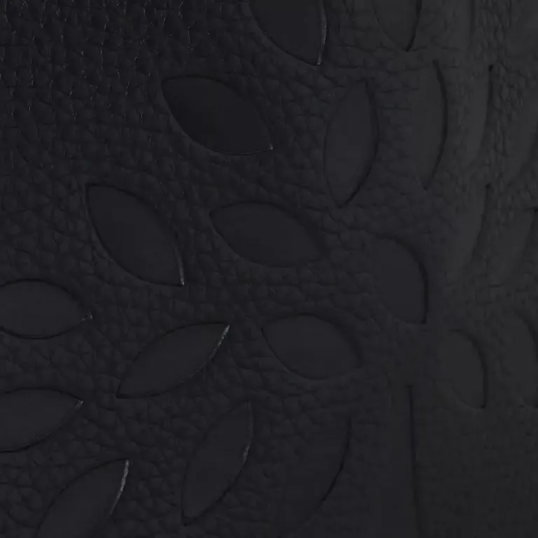 Small Tree Leather Tote Bag black flower