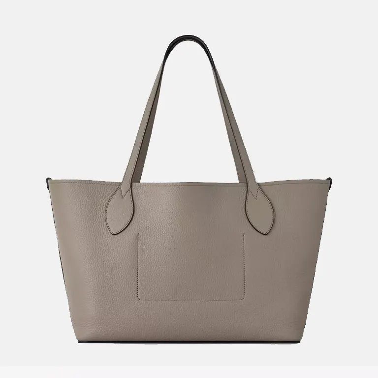 Small Tree Leather Tote Bag cream back