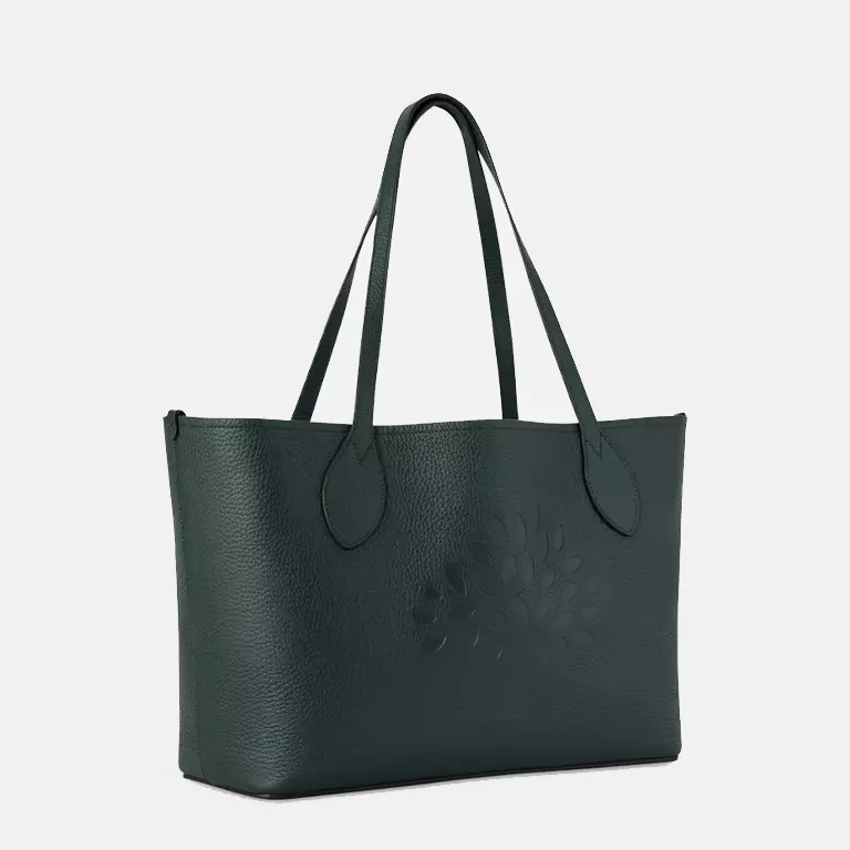 Small Tree Leather Tote Bag green side