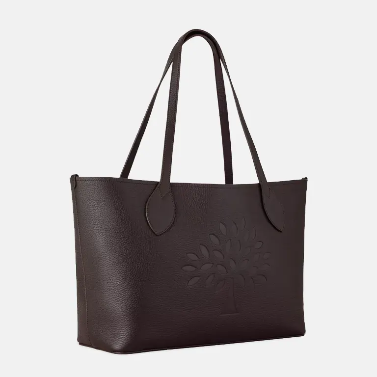 Small Tree Leather Tote Bag side