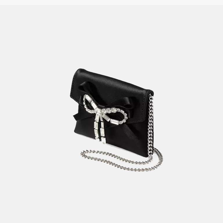 Soft Satin Card Holder with Chain side