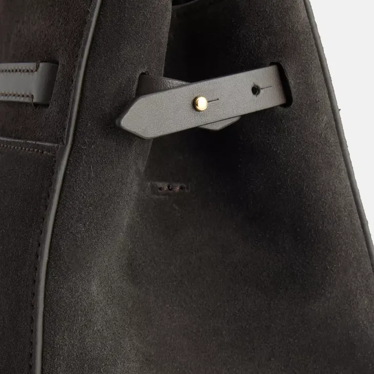 The Midi Hudson Leather Top-Handle Bag close
