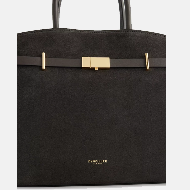 The Midi Hudson Leather Top-Handle Bag handle