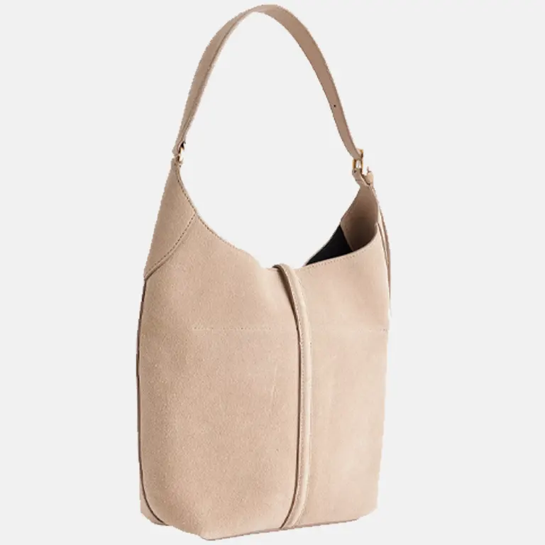 The Siena Suede Bucket Bag back