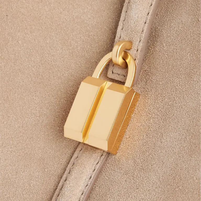 The Siena Suede Bucket Bag lock