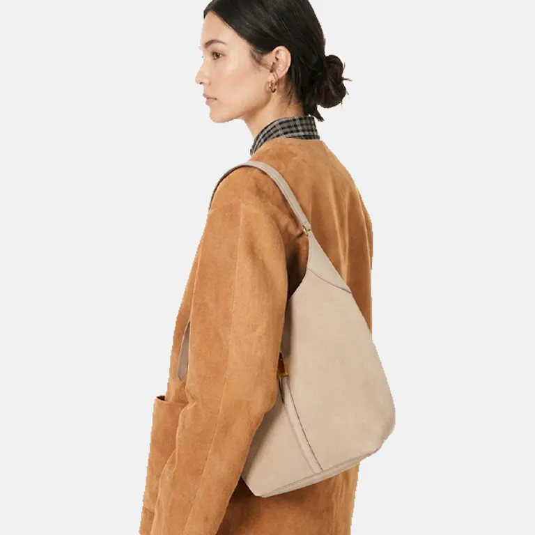 The Siena Suede Bucket Bag side