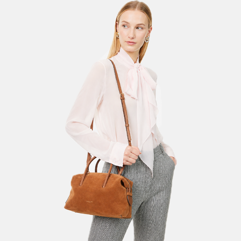 The Small Stockholm Suede Handbag model
