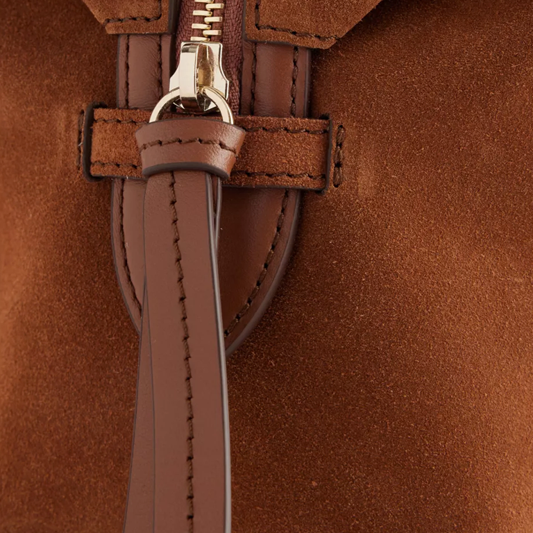 The Small Stockholm Suede Handbag zip